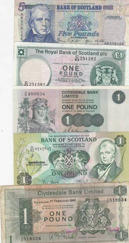 Scotland, 1 Pound, 5 ... 