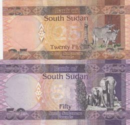 South Sudan, 25-50 Pounds, 2011, (Total 2 ... 