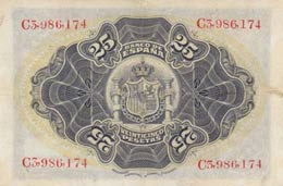 Spain, 25 Pesetas, 1906, XF, p57  