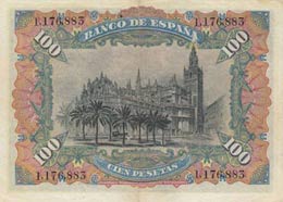Spain, 100 Pesetas, 1907, VF, p64  