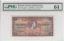 Bermuda, 5 Shillings, ... 