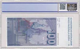 Switzerland, 100 Franken, 1989, UNC, p57j  ... 