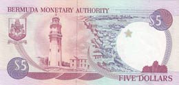 Bermuda, 5 Dollars, 1989, UNC, p35a  