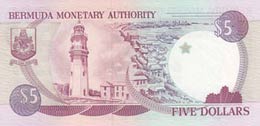 Bermuda, 5 Dollars, 1989, UNC, p35a  