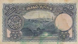Turkey, 5 Livre, 1927, VF, p120, 1. Emission ... 