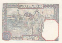 Algeria, 5 Francs, 1933, XF, p77  There are ... 