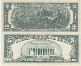 United States of America, 2-5 Dollars, UNC, ... 