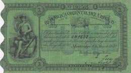 Uruguay, 1 Peso, 1870, ... 