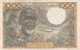West African States, 1.000 Francs, 1961, VF, ... 