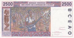West African States, 2.500 Francs, 1992, XF, ... 