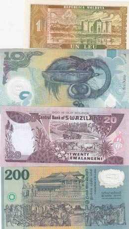 Mix Lot, (Total 4 banknotes) Sri Lanka 200 ... 
