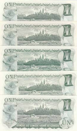 Canada, 1 Dollar , 1973, UNC, p85c, (Total 5 ... 