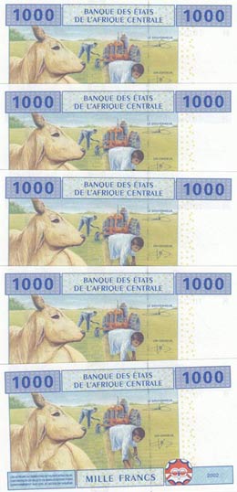 Central African States, 1.000 Francs, 2002, ... 