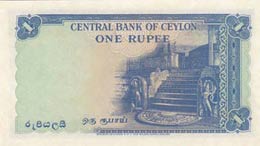 Ceylon, 1 Rupee, 1954, UNC, p49b  