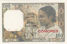 Comoros, 100 Francs, ... 