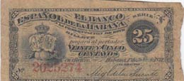 Cuba, 25 Centavos, 1872, ... 