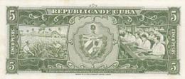 Cuba, 5 Pesos, 1960, UNC, p91c  Sign: Che