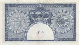Cyprus, 250 Mils, 1955, XF, p33  Queen ... 