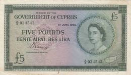 Cyprus, 5 Pounds, 1955, ... 