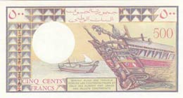 Djibouti, 500 Francs, 1988, UNC, p36b  