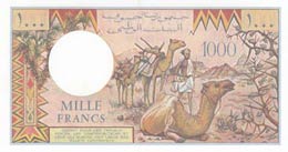 Djibouti, 1.000 Francs, 1979/1988, UNC, p37  