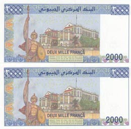 Djibouti, 2.000 Francs, 1997, UNC, p40, ... 