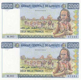 Djibouti, 2.000 Francs, ... 