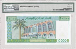 Djibouti, 10.000 Francs, 2005, UNC, p45  PMG ... 