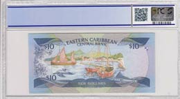 East Caribbean States, 10 Dollars, 1985-93, ... 