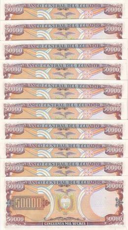 Ecuador, 50.000 Sucres, 1999, UNC, p130d, ... 
