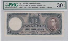 Fiji, 5 Shillings, 1940, ... 