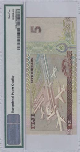 Fiji, 5 Dollars, 2002, UNC, p105b  PMG 64 EPQ