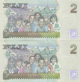 Fiji, 2 Dollars, 2007, UNC, p109b  (Total 2 ... 
