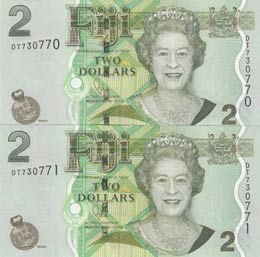 Fiji, 2 Dollars, 2007, ... 
