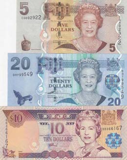 Fiji, 5-10-20 Dollars, ... 