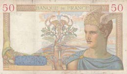France, 50 Francs, 1938, VF, p85b  There are ... 