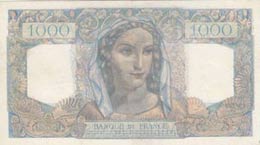 France, 1.000 Francs, 1945, XF, p130a  ... 