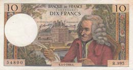 France, 10 Francs, 1968, ... 