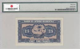 French West Africa, 25 Francs, 1942, UNC, ... 