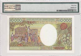 Gabon, 10.000 Francs, 1984, UNC, p7a  PMG 64