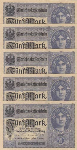 Germany, 5 Mark, 1917, ... 