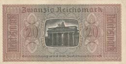 Germany, 20 Reichmark, 1939-1945, XF, pR139  ... 