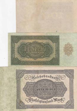 Germany, 0, (Total 3 banknotes) Germany 100 ... 