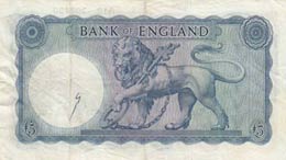 Great Britain, 5 Pounds, 1961, VF, p372a  