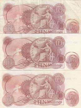 Great Britain, 10 Shillings, 1963, p373b, ... 