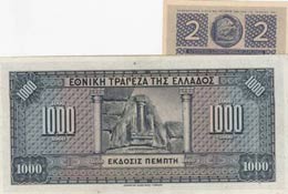 Greece, UNC, (Total 2 banknotes) 1.000 ... 