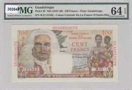 Guadeloupe, 100 Francs, ... 