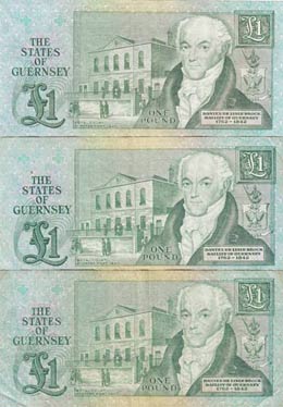 Guernsey, 1 Pound, 1980/1989, VF, p48a, ... 