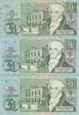 Guernsey, 1 Pound, 1991, VF, p52b, (Total 3 ... 