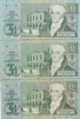 Guernsey, 1 Pound, 1991, VF, p52c, (Total 3 ... 